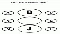 Which letter goes in the center?