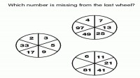 Which number is missing from last wheel?